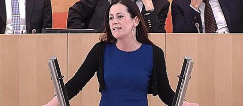 landtag-aktuelle-stunde-rechte-politik- Janine Wissler (Linke)