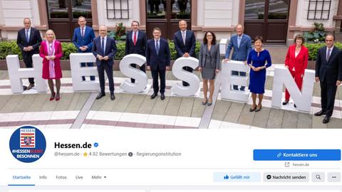 Facebook-Seite der Landesregierung unter hessen.de