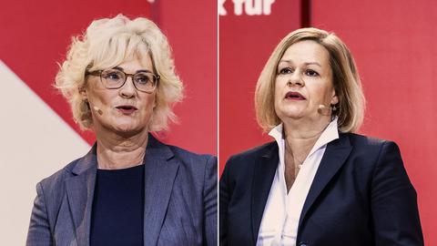 Nancy Faeser und Christine Lambrecht (beide SPD) 