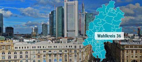 Die Hochhäuser in der Innenstadt von Frankfurt.