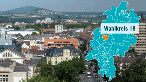Blick auf die Stadt Gießen.