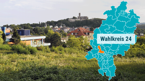 Blick auf die Burg in Königstein im Taunus.