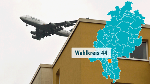 In Neu-Isenburg fliegt eine Jumbo-Jet in niedriger Höhe über ein Wohnhaus.