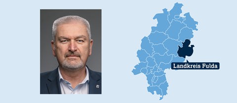 Ein Foto des Gewinners der Landkreiswahlen im Landkreis Fulda