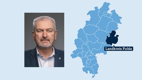 Ein Foto des Gewinners der Landkreiswahlen im Landkreis Fulda