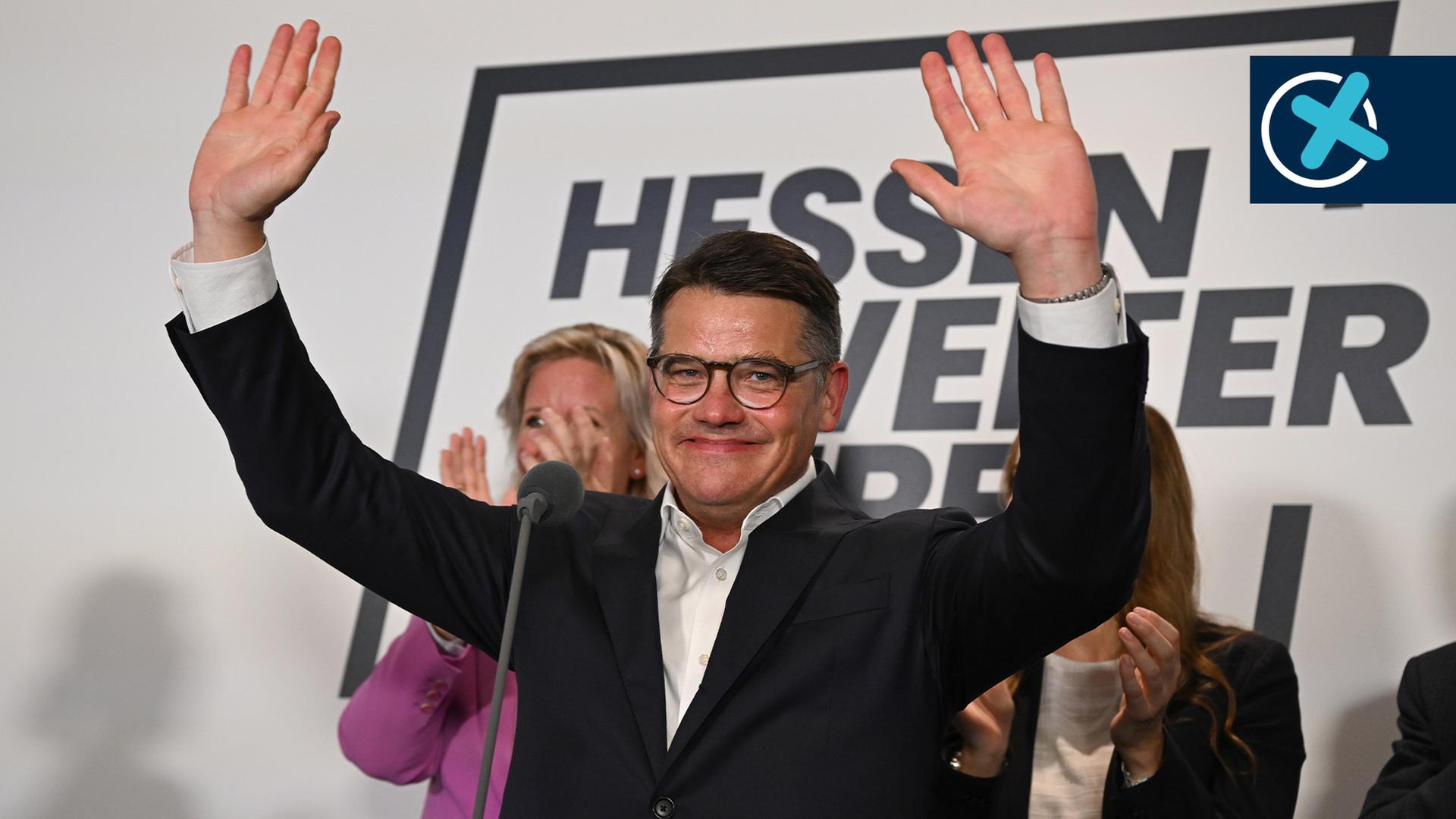 Vorläufiges Endergebnis der Landtagswahl in Hessen: CDU stärkste Kraft, AfD auf Platz zwei, FDP im Landtag