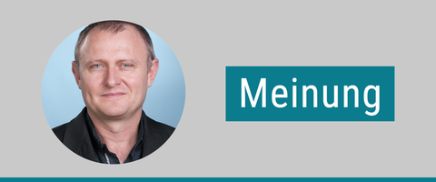 Portrait von Andreas Bauer. Daneben steht "Meinung".