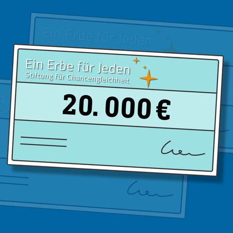 Scheck mit 20000 Euro