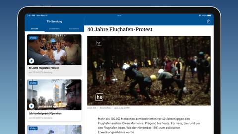 hessenschau-App für Tablet