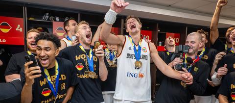 Basketball-Nationalmannschaft feiert den WM-Titel