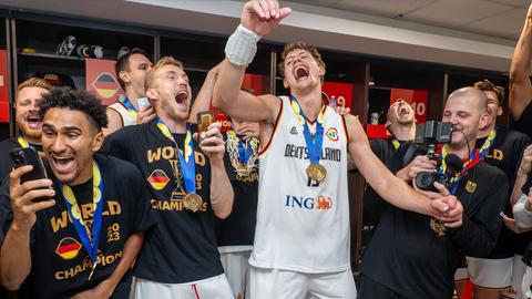 Basketball-Nationalmannschaft feiert den WM-Titel