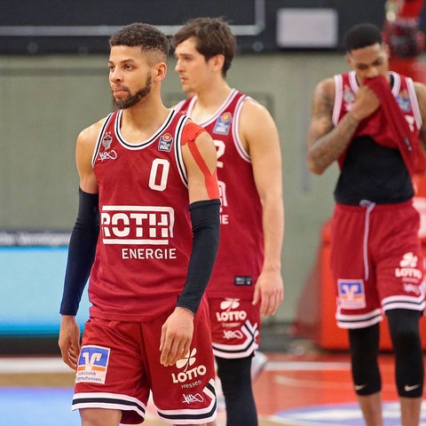 Die Spieler der Gießen 46ers sind nach der Pleite gegen Göttingen enttäuscht