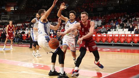 Eine Spielszene aus der Partie der Skyliners Frankfurt bei Bayern München