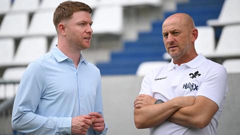 Torsten Lieberknecht und Paul Fernie von Darmstadt 98