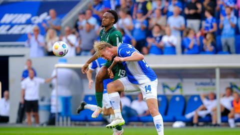 Szene aus der Partie Darmstadt gegen Gladbach