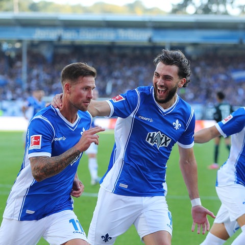 Lilien-Jubel über das zwischenzeitliche 4:0 gegen Bremen