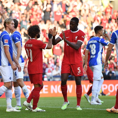 Liverpool bejubelt das 1:0 gegen Darmstadt 98