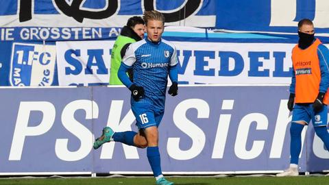 Andreas Müller im Einsatz für Magdeburg