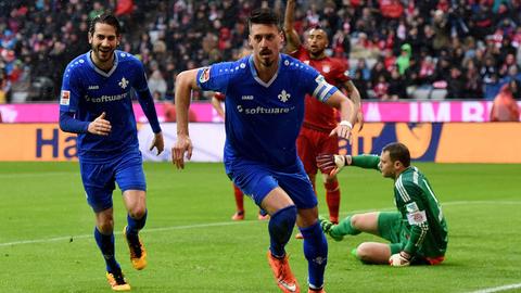 Sandro Wagner dreht nach seinem Führungstreffer in München ab. 