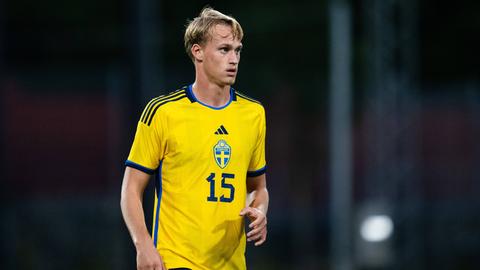 Oscar Vilhelmsson im Trikot der schwedischen Nationalmannschaft.