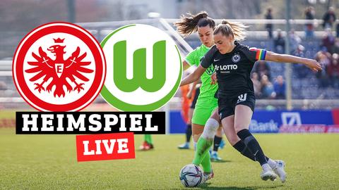 Spielerinnen von Eintracht und Wolfsburg