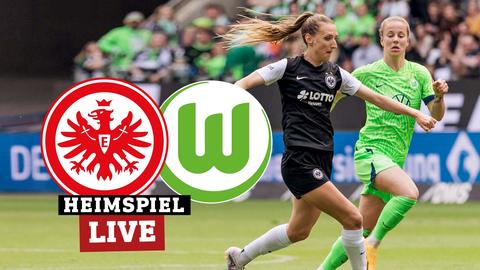 Zweikampf aus der Partie Frankfurt gegen Wolfsburg