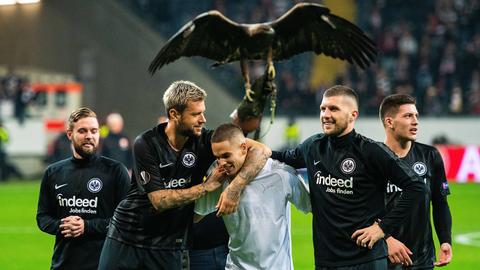 Pure joy at Eintracht after beating Limassol.