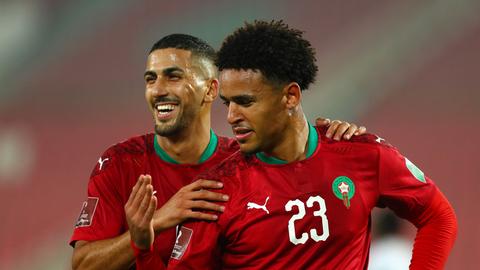Aymen Barkok mit Marokko gegen Guinea 3:0