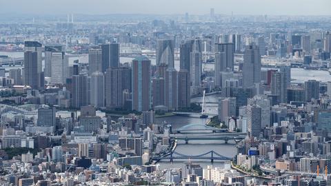 Die Skyline von Tokio 