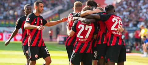 Szene aus der Partie Eintracht gegen Darmstadt