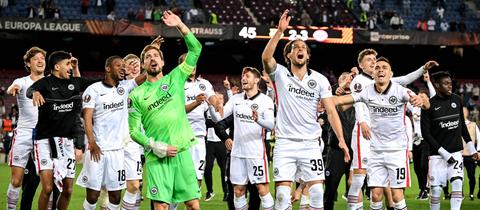 Eintracht Frankfurt Jubel Barcelona