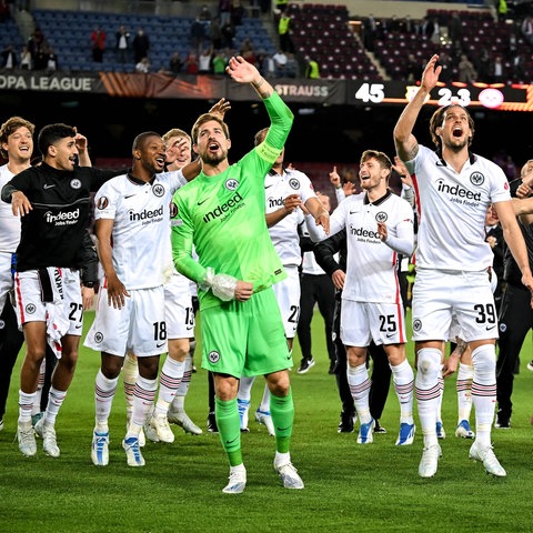 Eintracht Frankfurt Jubel Barcelona