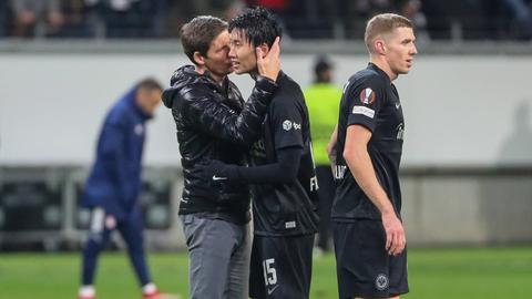Eintracht-Trainer Oliver Glasner findet lobende Worte für Spielmacher Daichi Kamada.