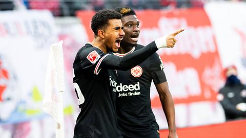 Knauf celebra su gol contra el Leipzig.