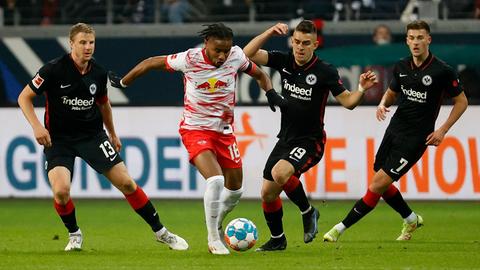 Spielszene Eintracht Frankfurt gegen RB Leipzig