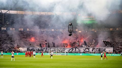 Szene aus der Partie Eintracht - Leipzig