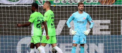 Eintracht-Keeper Kevin Trapp war nach der Niederlage in Wolfsburg frustriert.