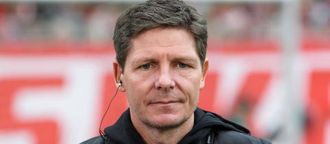 Eintracht-Trainer Oliver Glasner hatte nach dem Spiel in Berin schlechte Laune.