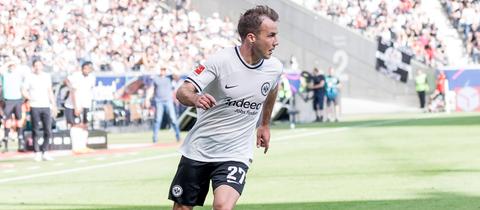 Mario Götze wird auch in Zukunft im Trikot von Eintracht Frankfurt zu sehen sein.