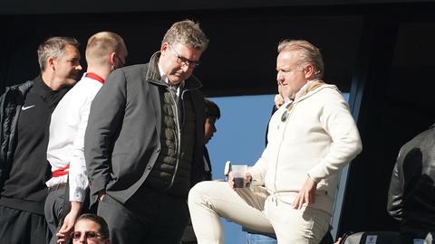 Vorstands-Chef Axel Hellmann (li.) und Aufsichtsrat-Boss Philip Holzer