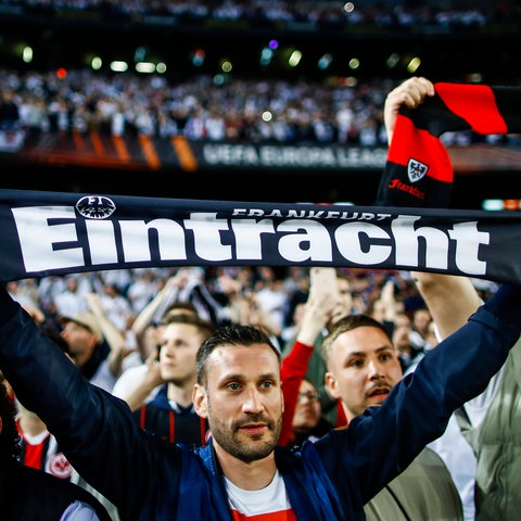 Fans von Eintracht Frankfurt in Barcelona