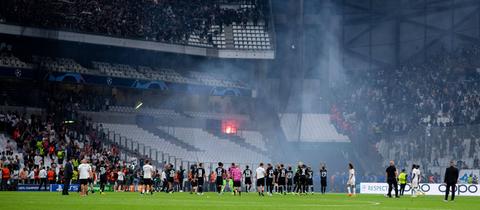 Fans von Eintracht Frankfurt in Marseille