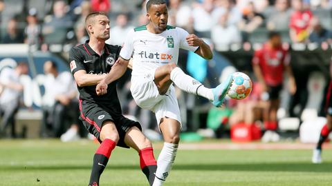 Szene aus der Partie Eintracht gegen Gladbach