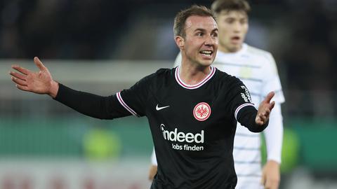 Frust bei Mario Götze von Eintracht Frankfurt