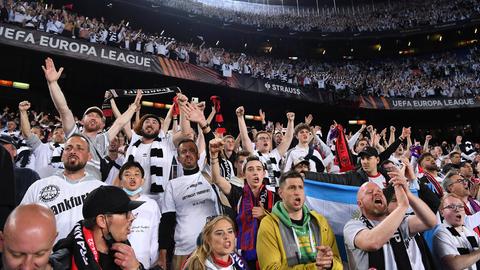 Eintracht-Fans im Camp Nou