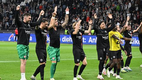 Eintracht-Jubel nach dem Einzug in die Gruppenphase der Conference League