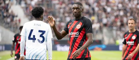 Randal Kolo Muani im Spiel gegen Tottenham
