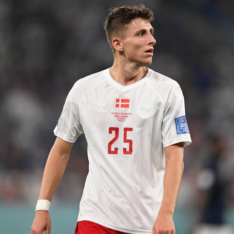 Jesper Lindström im WM-Spiel der Dänen gegen Frankreich