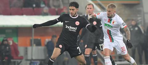 Omar Marmoush im Hinspiel in Augsburg