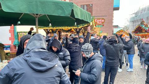 PAOK-Fans auf dem Römerberg